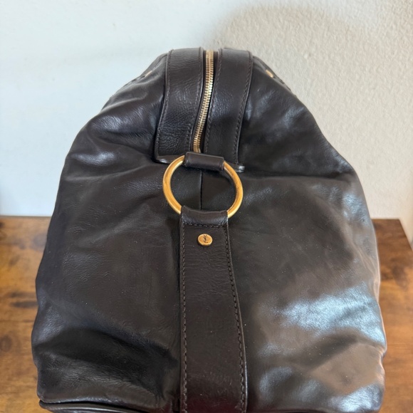 Yves Saint Laurent Men’s Muse Chocolate Leather Large Duffle/Carry On Bag - Picture 4 of 16